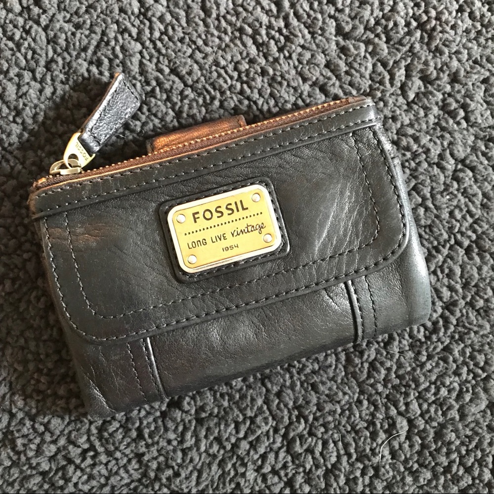 Black Leather FOSSIL Wallet